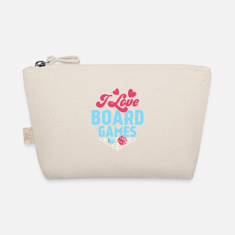 I Love Board Games Nerd Gamer Tabletop Player - Bio-Täschchen - Natur