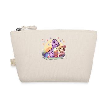 Girl Ballet Dinosaur Cat 6 Years Old 6 - Organic Pouch - nature - Front