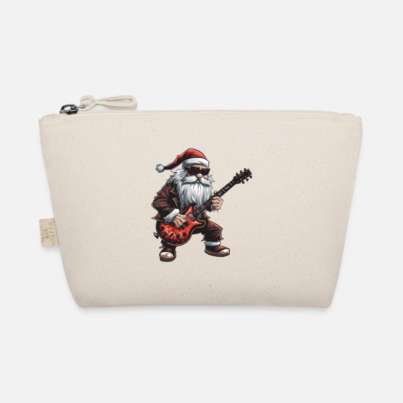 Weihnachtsmann Gitarre Santa Bio-Täschchen