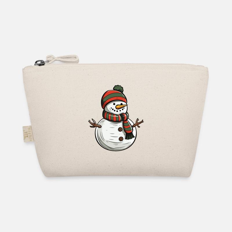 Schneemann Winter Weihnachten Bio-Täschchen