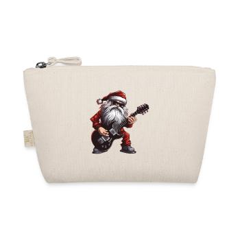 Santa Claus Guitar Santa - Organic Pouch - nature - Front
