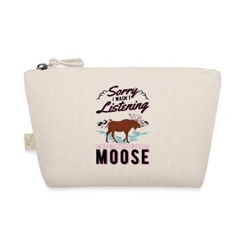 Moose Gift Moose Antlers Scandinavia - Organic Pouch - nature - Front