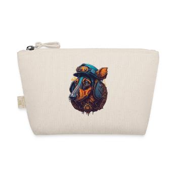 Steampunk Dachshund Dog Design for Dog Lovers - Organic Pouch - nature - Front
