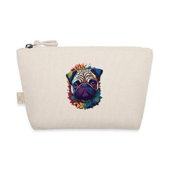 Colorful Pug Dog Artwork - Organic Pouch - nature - Front