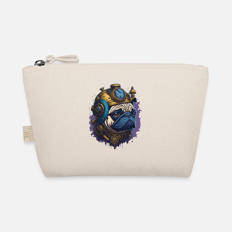 Aesthetic Steampunk Pug Dog Dog Lover Organic Pouch