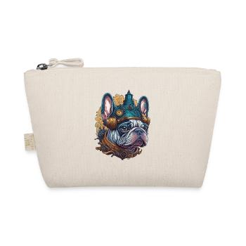 French Bulldog Dog in Steampunk Style - Organic Pouch - nature - Front