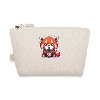 Kawaii Rote Pandas Bubble Tea Boba Roter Panda - Bio-Täschchen - Natur - Vorne