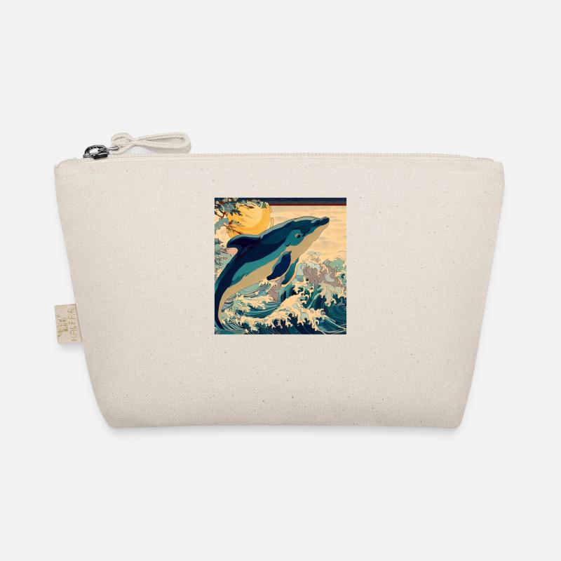 Delfin Japanisch Bio-Täschchen