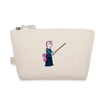 Cartoon Unicorn Doing Kendo - Organic Pouch - nature - Front