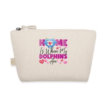 Dolphin Home Is Where My Dolphins - Organic Pouch - nature - Front