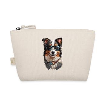Cool Collie with Sunglasses - Dog Aesthetics - Organic Pouch - nature - Front