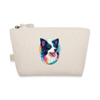Border Collie Ästhetik - Design für Hundeliebhaber - Bio-Täschchen - Natur - Vorne