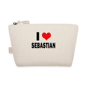 Cute I Love Heart Sebastian Parents Wife Husband - Bio-Täschchen - Natur - Vorne