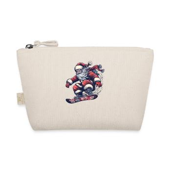 Santa Clause Snowboard Ride - Organic Pouch - nature - Front