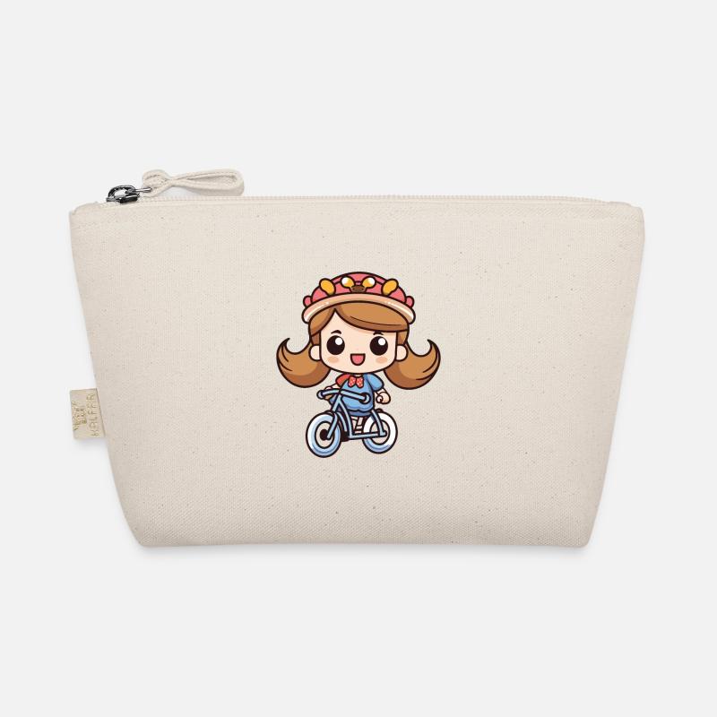 Bicycle Girl Cute Organic Pouch