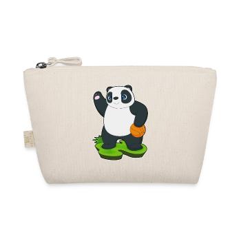 Panda Basketball Player Basketball - Organic Pouch - nature - Front