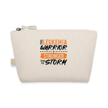 Leukemia Warrior Cancer Ribbon Leukemia Awareness - Organic Pouch - nature - Front