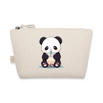 Kawaii Panda boit Boba Bubble Tea Chibi - Trousse biologique - nature - Devant