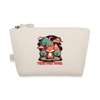 Time for yoga with a cute fox - Organic Pouch - nature - Front