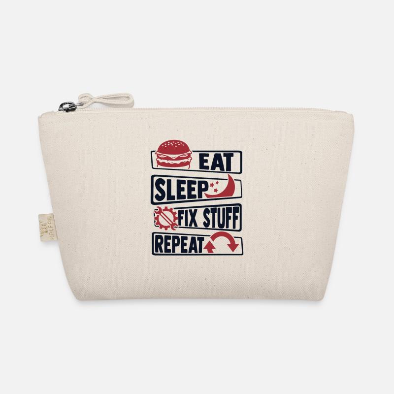 Eat Sleep Fix Stuff Repeat Automechaniker Kfz Bio-Täschchen