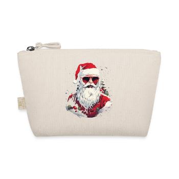 Brille Weihnachtsmann - Bio-Täschchen - Natur - Vorne