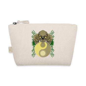 Skulls, Skull, Skull Yin Yang Symbol - Organic Pouch - nature - Front