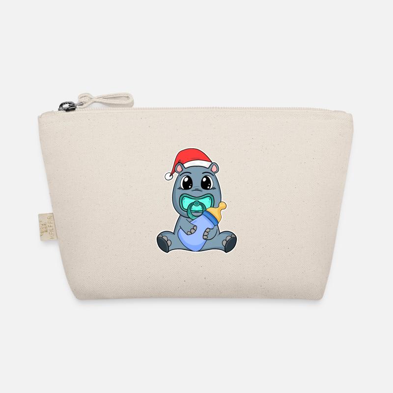 Nilpferd Baby Weihnachten Bio-Täschchen