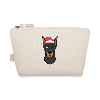 Dobermann Hund Tier Weihnachten - Bio-Täschchen - Natur - Vorne