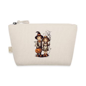 Vintage Halloween Kids Trick or Treat Fest - Organic Pouch - nature - Front