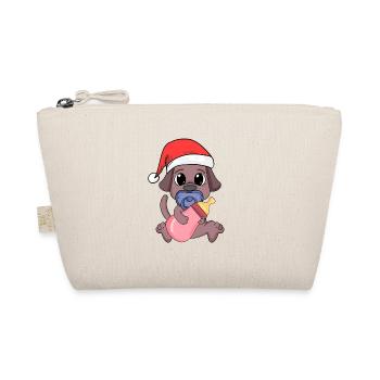 Chien Bébé Noël - Trousse biologique - nature - Devant