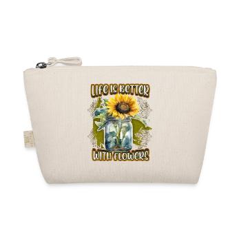 Sunflower Vintage Botanical Flowers Illustration - Organic Pouch - nature - Front
