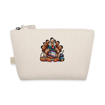 Thanksgiving Grandma Turkey Knitting - Organic Pouch - nature - Front