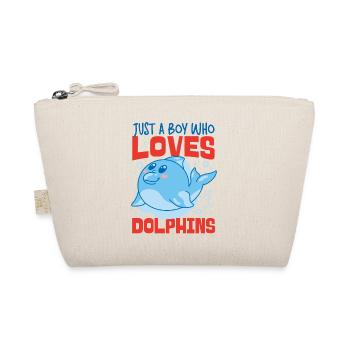 Dolphin Just A Boy Who Loves - Bio-Täschchen - Natur - Vorne