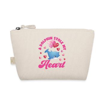 Dolphin Valentines Day A Dolphin - Organic Pouch - nature - Front