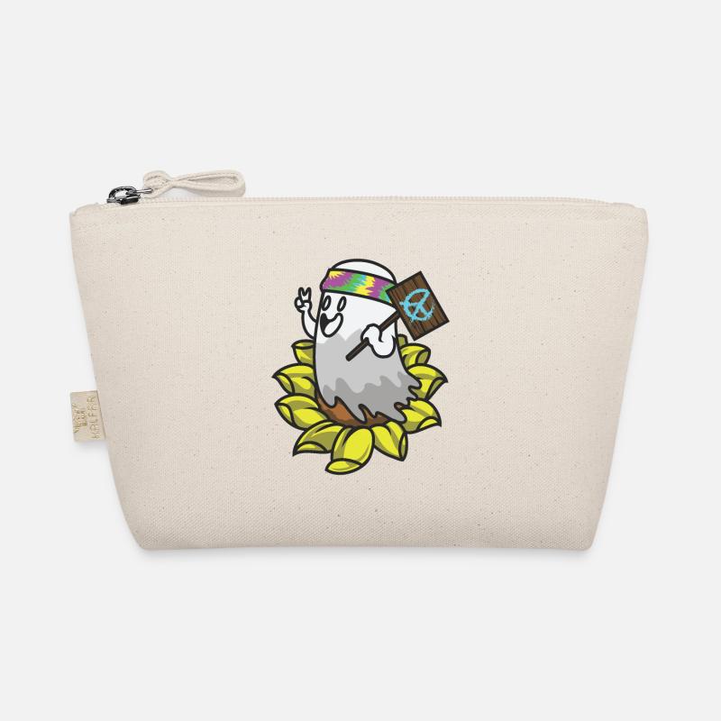 Pumpkin Hippy Halloween Peace Hippie Organic Pouch