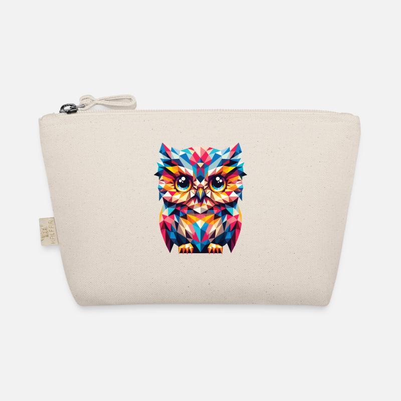 Polygon Owl Geometric Organic Pouch