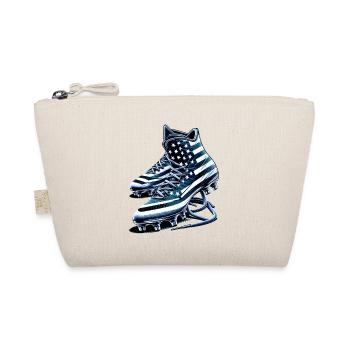 American football cleats studs USA flag street art - Organic Pouch - nature - Front