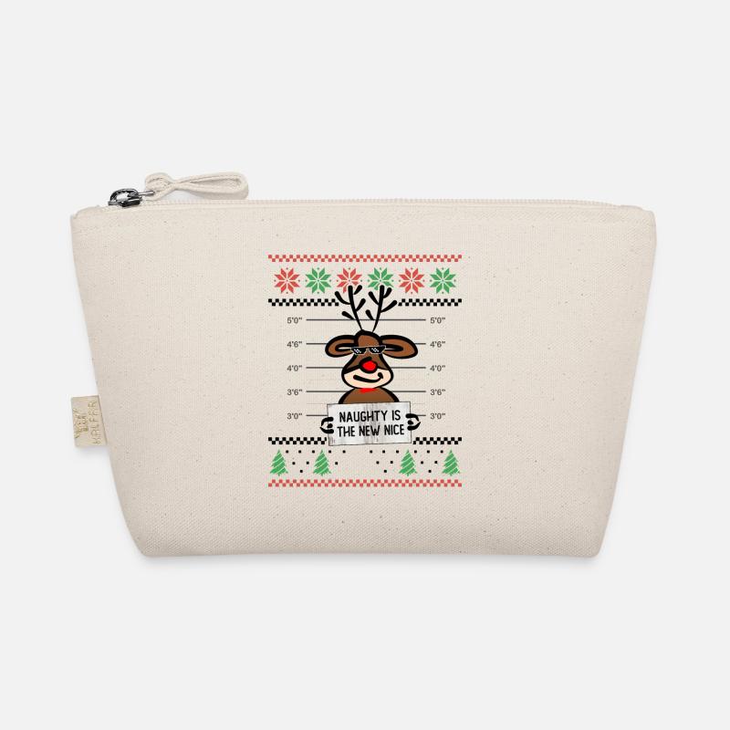 Naughty is the new Nice - Retro Ugly Christmas Bio-Täschchen