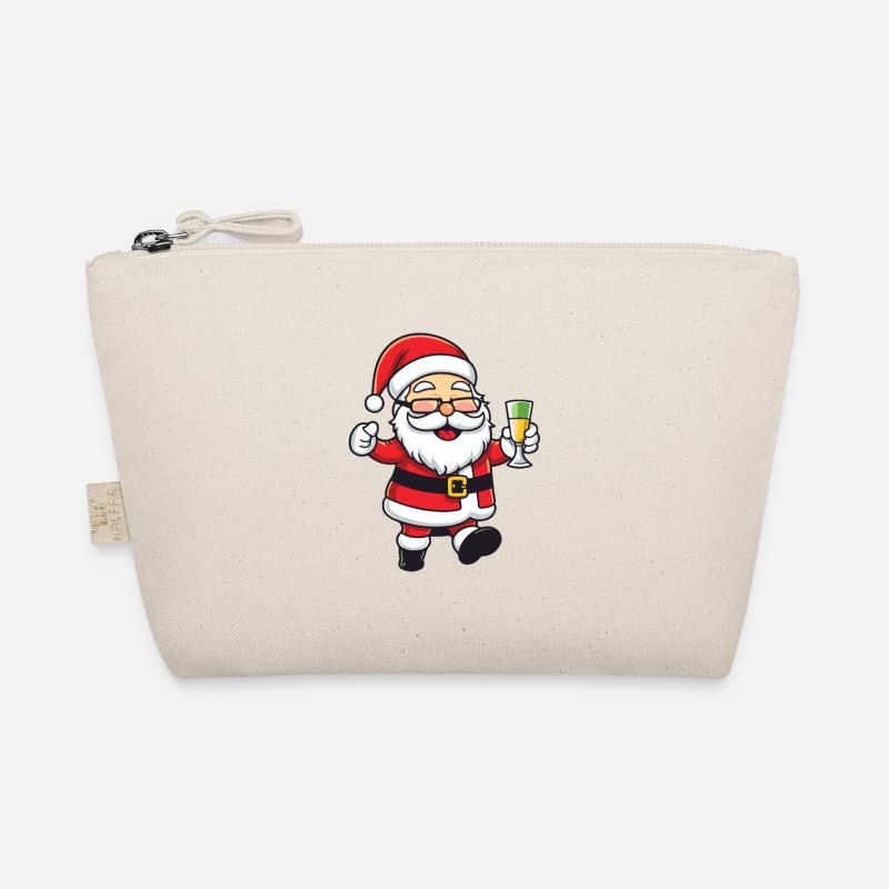 Santa Claus Drinking Comic Christmas Organic Pouch