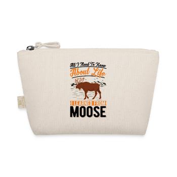Moose Gift Moose Antlers Scandinavia - Organic Pouch - nature - Front