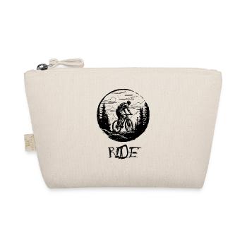 On the road by mountain bike - Organic Pouch - nature - Front