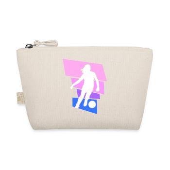 Frauenfußball, Fußball Frauen Soccer Damenfußball - Bio-Täschchen - Natur - Vorne
