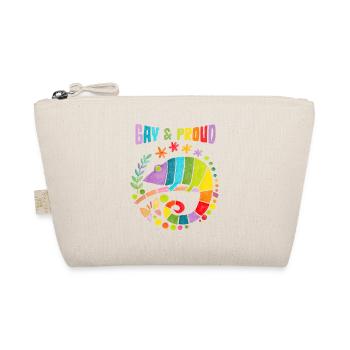 Chameleon Saying, Lgbtq Gay-and-Proud Rainbow - Organic Pouch - nature - Front