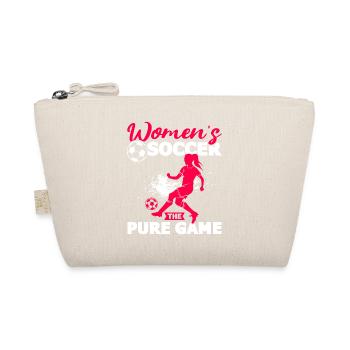 Frauenfußball, Fußball Frauen Soccer Damenfußball - Bio-Täschchen - Natur - Vorne