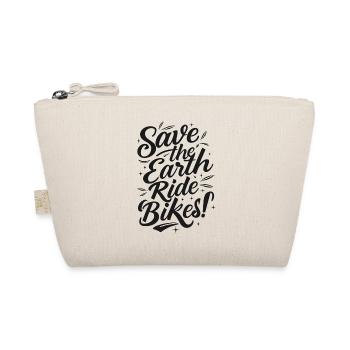 Save the Earth Ride Bikes Fahrradsport Spruch - Bio-Täschchen - Natur - Vorne