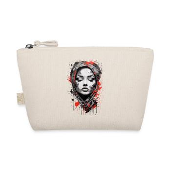 Graffiti Colorful Young Woman Abstract Art - Organic Pouch - nature - Front