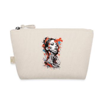 Graffiti Colorful Young Woman Abstract Art - Organic Pouch - nature - Front