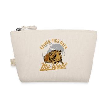 Guinea Pigs Rock My World Rodent Cavy Lover - Organic Pouch - nature - Front