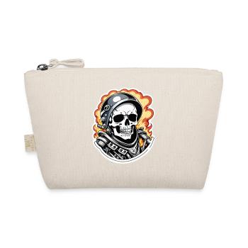 moto style retro - crane et squelette - Trousse biologique - nature - Devant