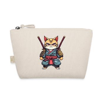 Chat samouraï #21 - Trousse biologique - nature - Devant